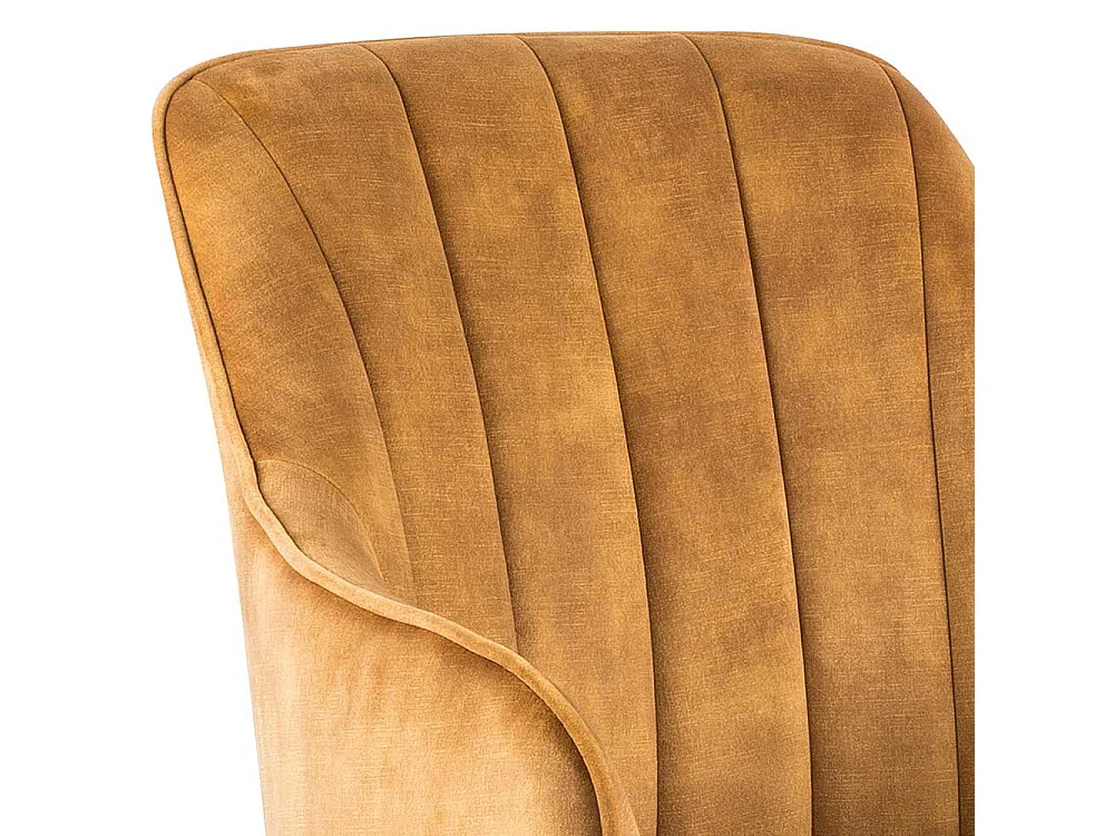 Esstisch Stühle in Gelb Velours drehbar (2er Set)