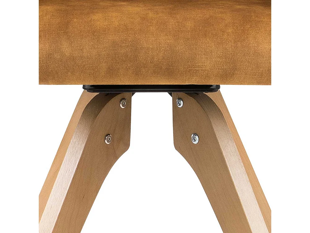 Esstisch Stühle in Gelb Velours drehbar (2er Set)