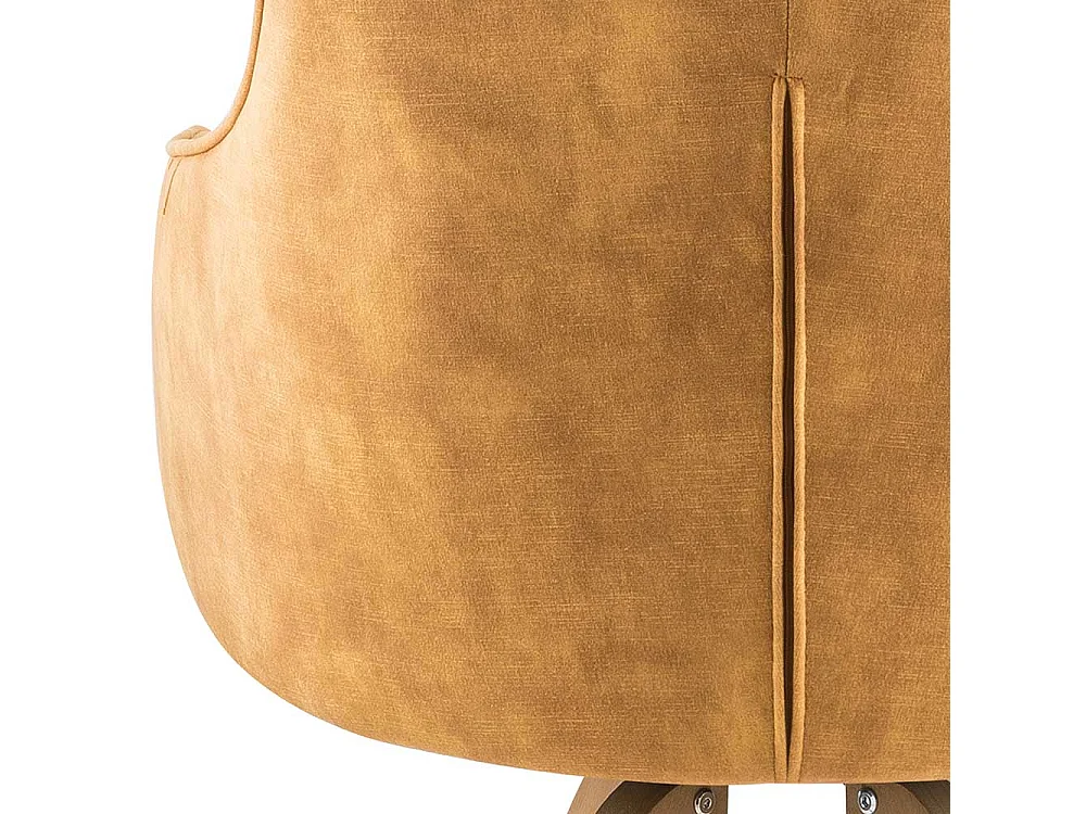 Esstisch Stühle in Gelb Velours drehbar (2er Set)