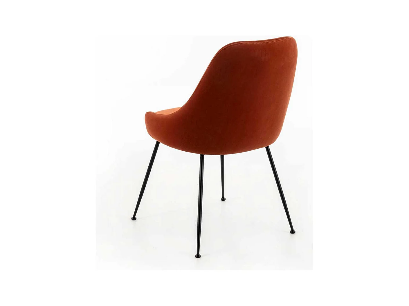 Premium Esstischstuhl in Rostfarben Gestell aus Metall