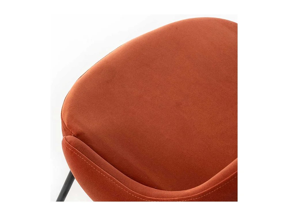 Premium Esstischstuhl in Rostfarben Gestell aus Metall