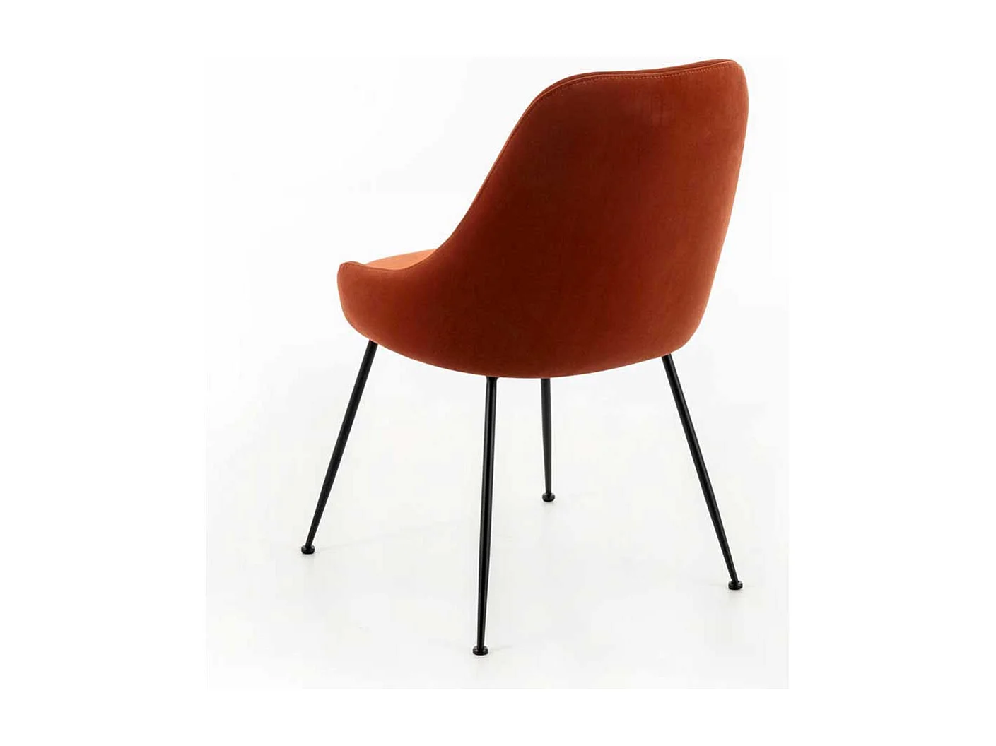 Premium Esstischstuhl in Rostfarben Gestell aus Metall