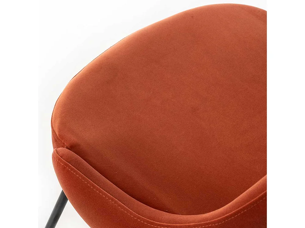 Premium Esstischstuhl in Rostfarben Gestell aus Metall