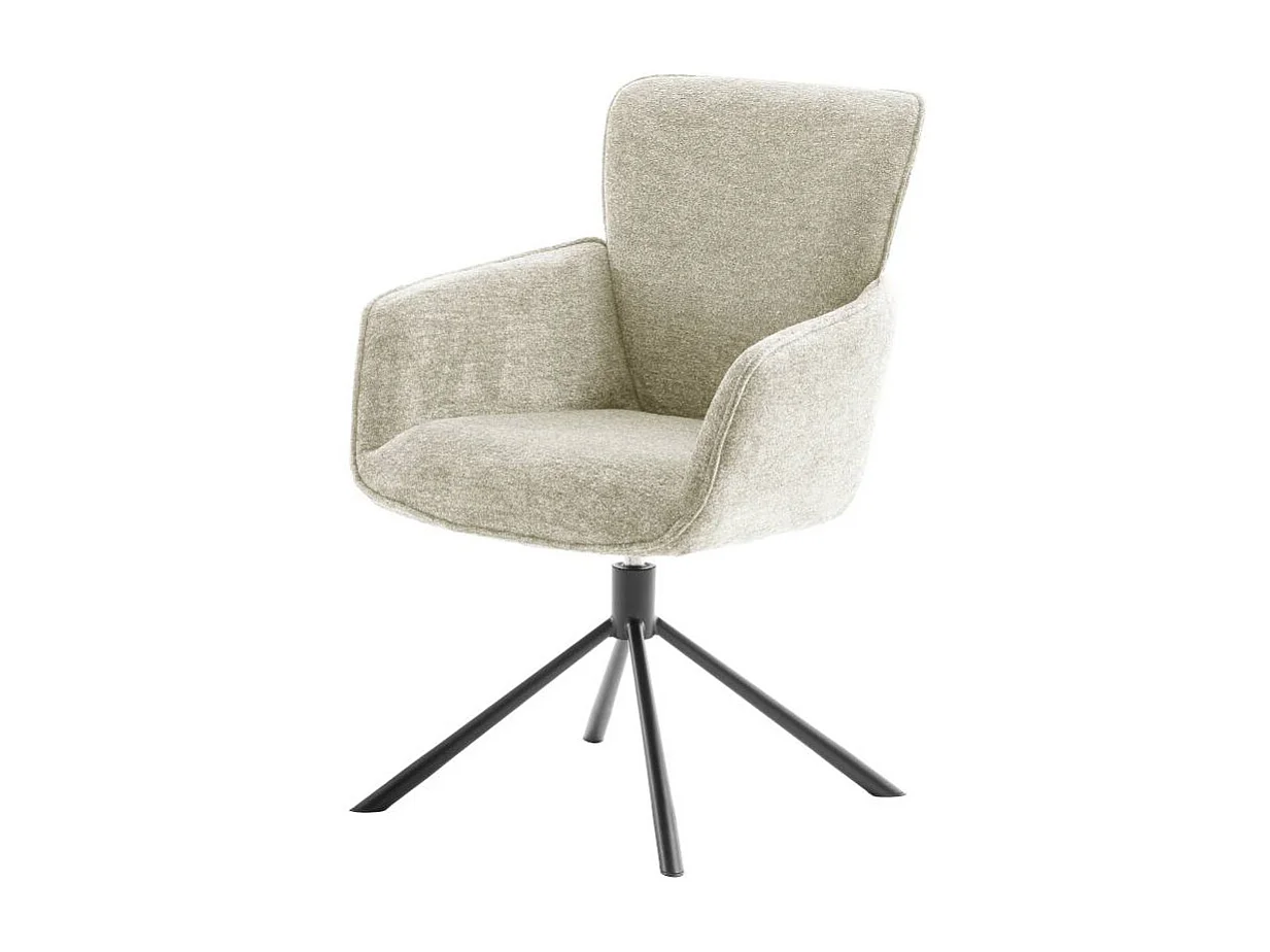 Armlehnstuhl Wohnzimmerstuhl in modernem Design - Cremeweiß (2er Set)