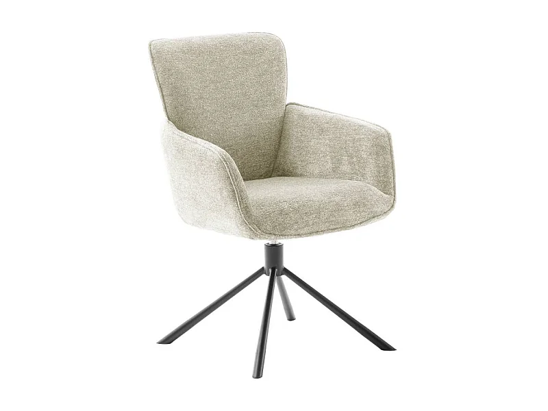 Armlehnstuhl Wohnzimmerstuhl in modernem Design - Cremeweiß (2er Set)