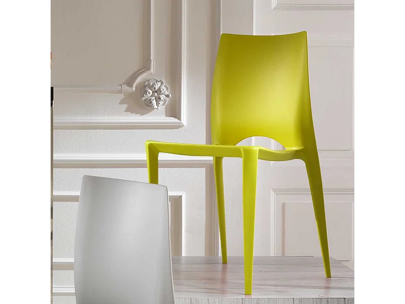 Design Stuhl in Hellgrün Retro (4er Set)