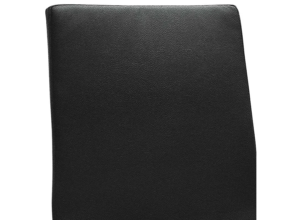 Küchenstuhl Kunstleder in Schwarz Gestell aus Metall