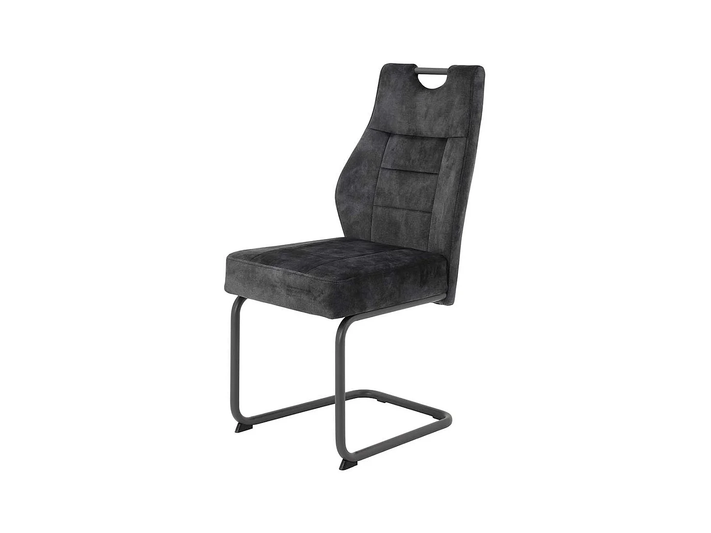 Moderne Schwingstühle aus Samtvelours in Anthrazit 99 cm hoch (Set)