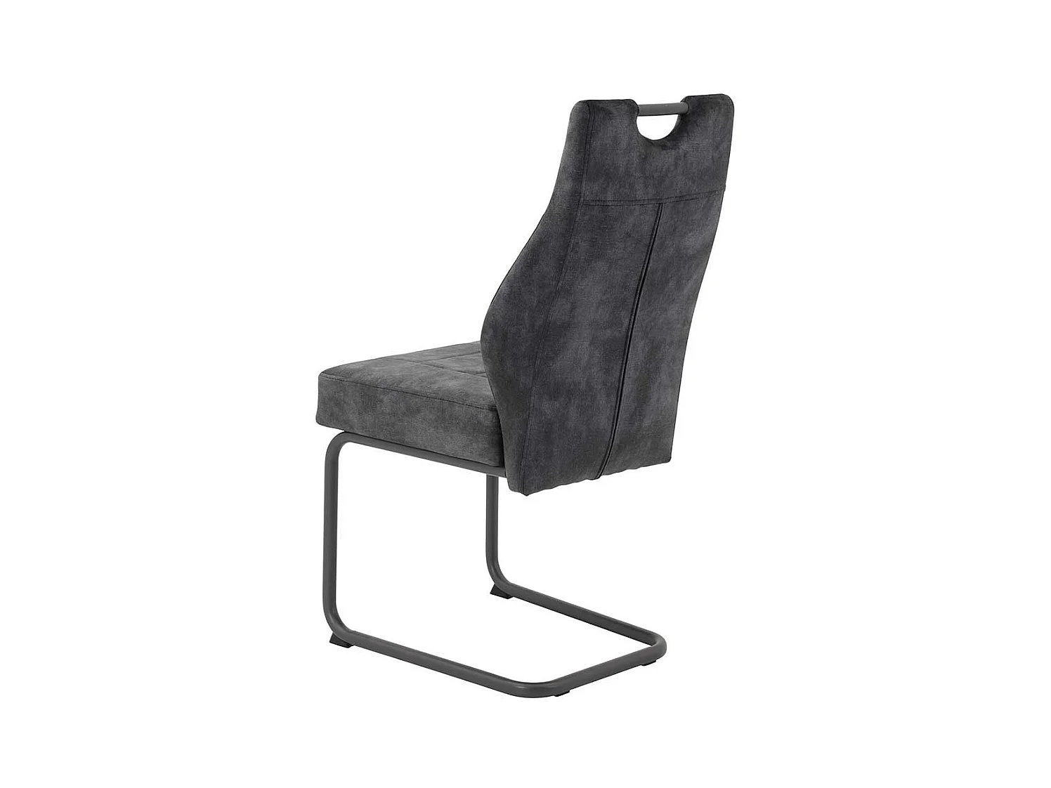 Moderne Schwingstühle aus Samtvelours in Anthrazit 99 cm hoch (Set)