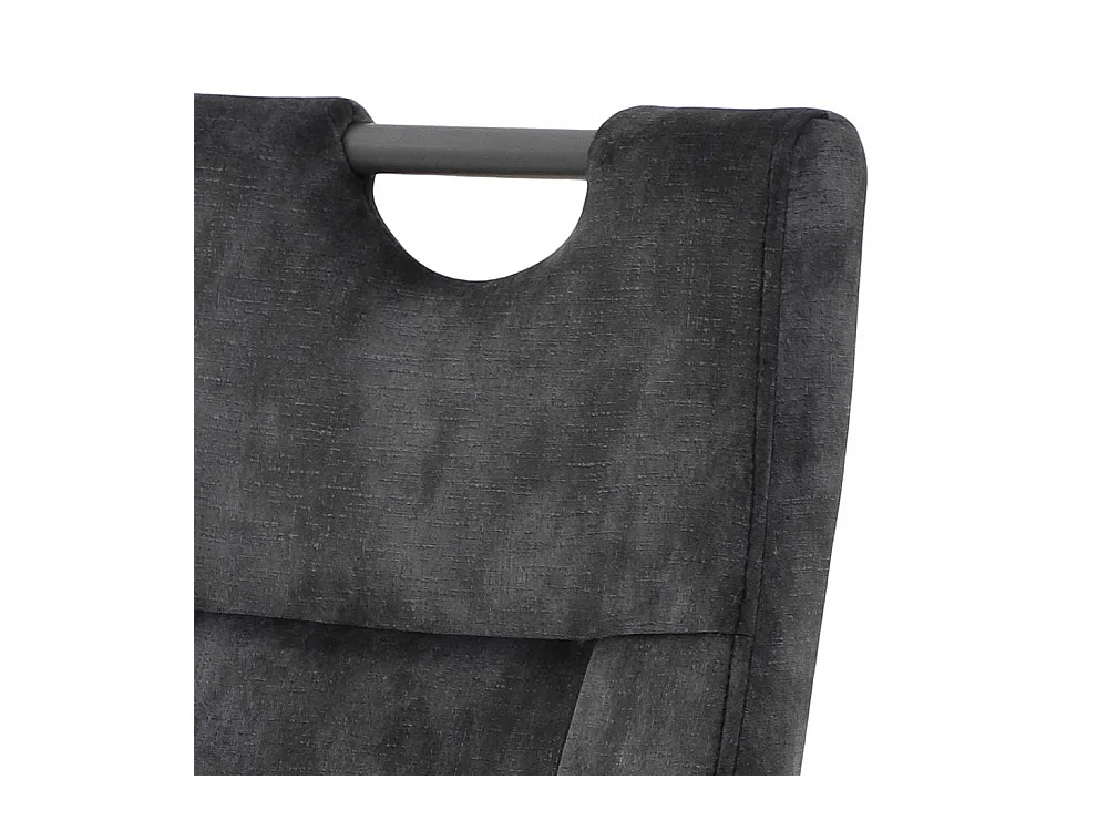 Moderne Schwingstühle aus Samtvelours in Anthrazit 99 cm hoch (Set)