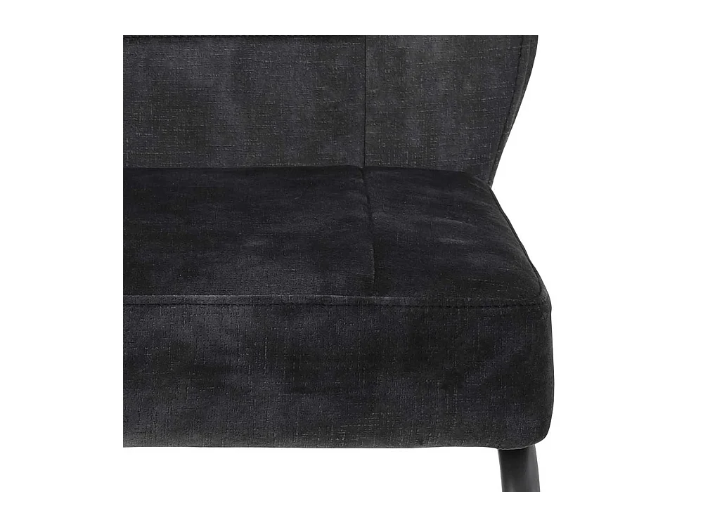 Moderne Schwingstühle aus Samtvelours in Anthrazit 99 cm hoch (Set)