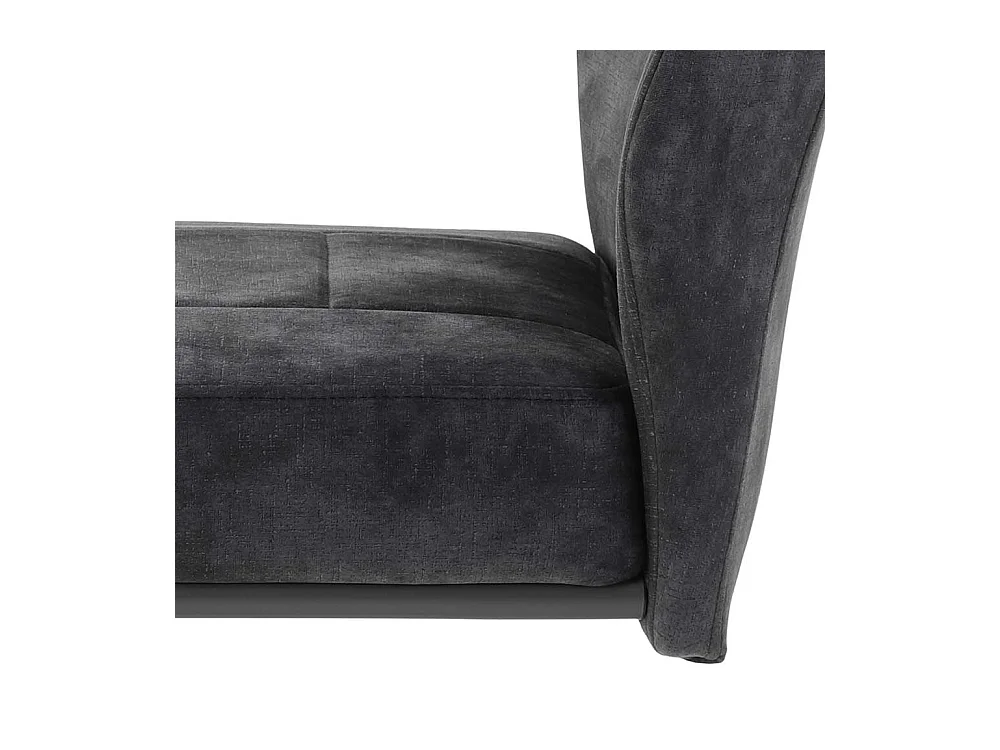 Moderne Schwingstühle aus Samtvelours in Anthrazit 99 cm hoch (Set)
