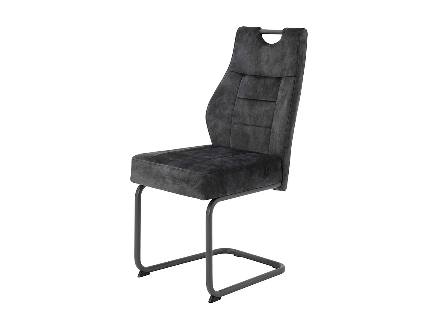 Moderne Schwingstühle aus Samtvelours in Anthrazit 99 cm hoch (Set)