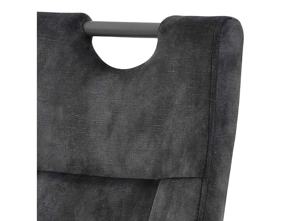 Moderne Schwingstühle aus Samtvelours in Anthrazit 99 cm hoch (Set)