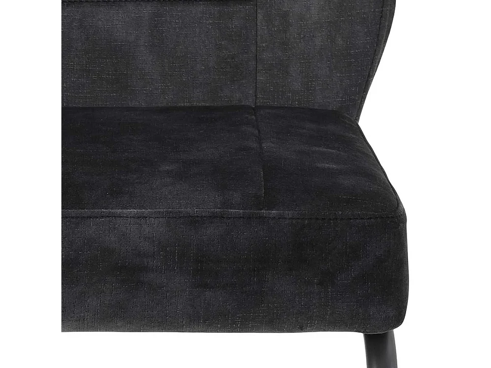 Moderne Schwingstühle aus Samtvelours in Anthrazit 99 cm hoch (Set)