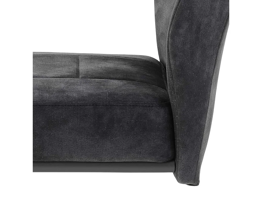 Moderne Schwingstühle aus Samtvelours in Anthrazit 99 cm hoch (Set)