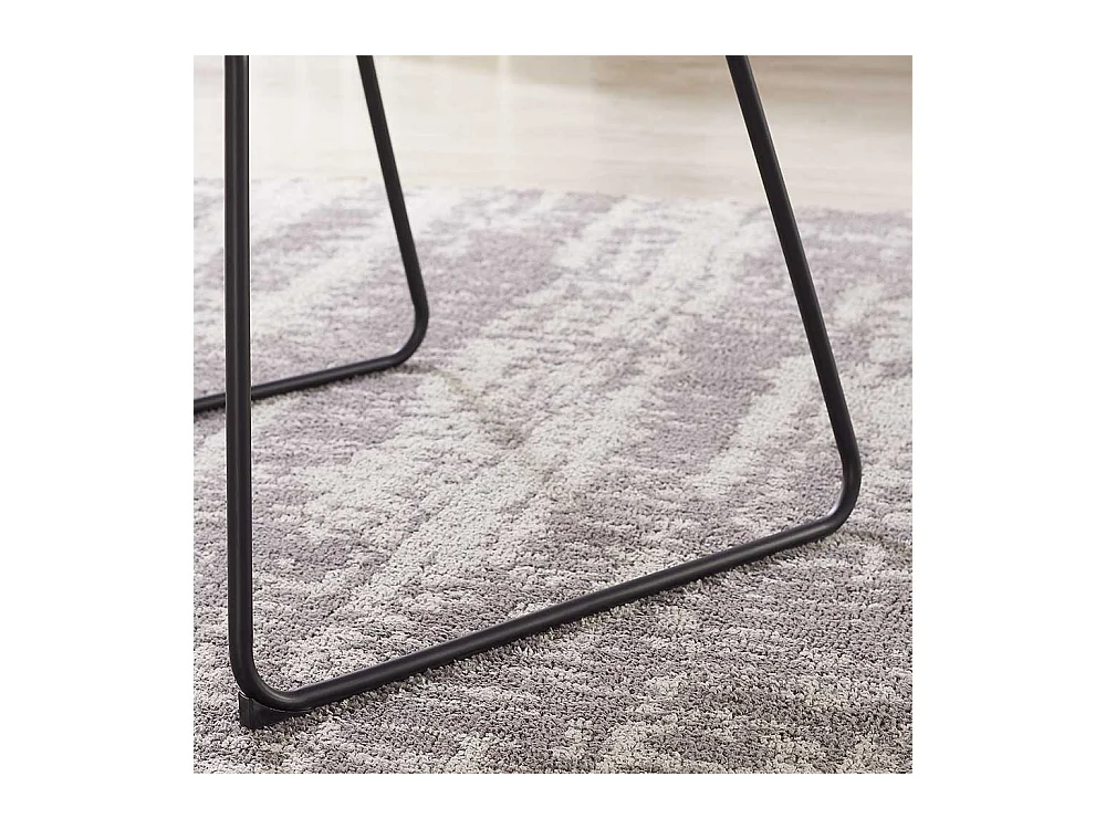 Polsterstuhl mit Rückenausschnitt aus Boucle Stoff Weiß