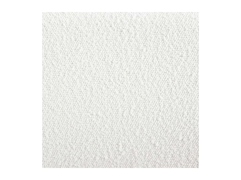 Polsterstuhl mit Rückenausschnitt aus Boucle Stoff Weiß