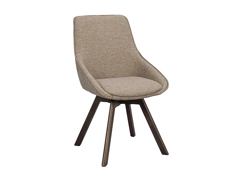 Esszimmerstuhl Polsterstuhl in Beigegrau mit gepolsterter Rückenlehne (2er Set)