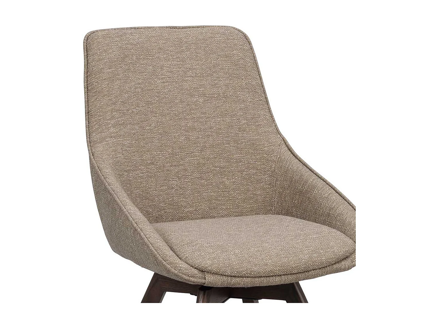 Esszimmerstuhl Polsterstuhl in Beigegrau mit gepolsterter Rückenlehne (2er Set)