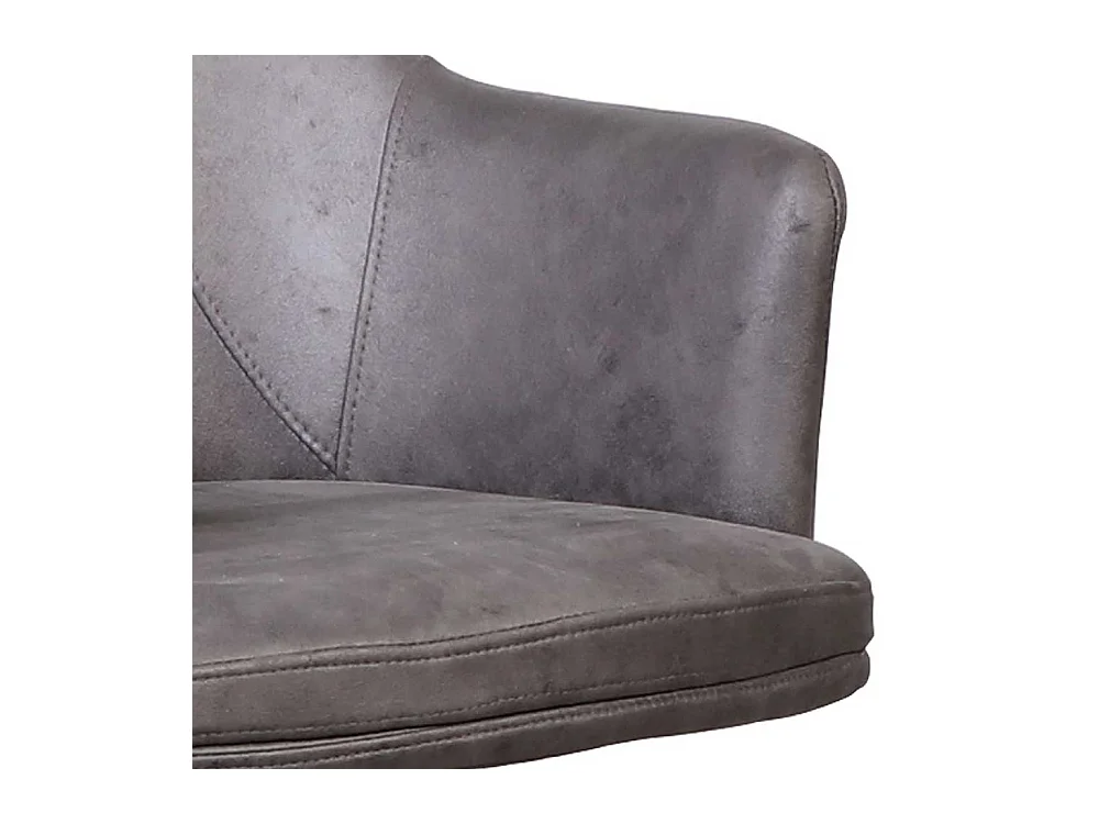 Armlehnen Esszimmerstühle in Anthrazit Microfaser drehbar (2er Set)