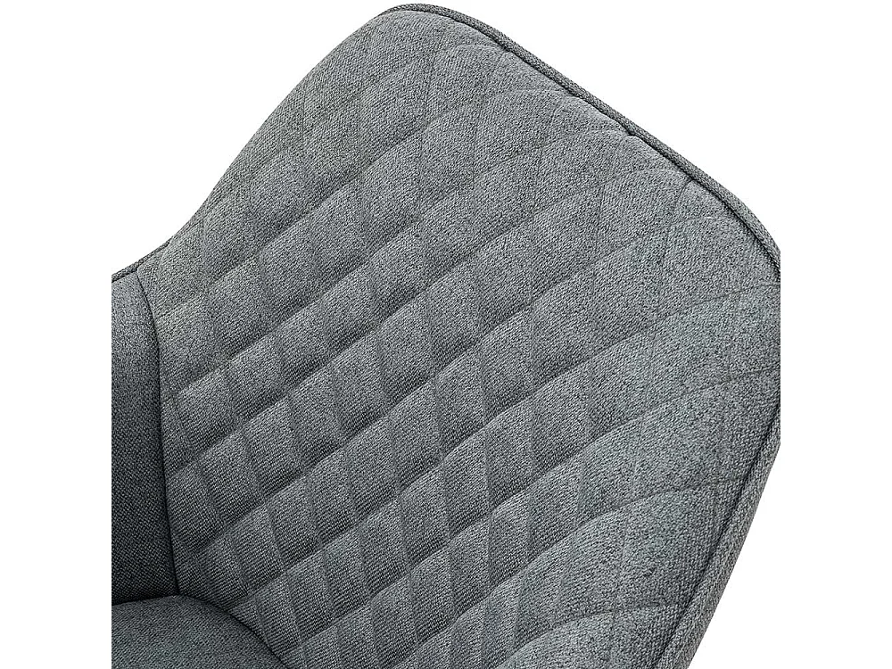 Armlehnen Polsterstühle in Grau Webstoff Eiche Massivholzgestell (2er Set)