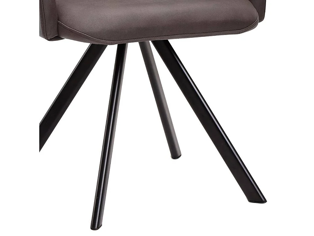 Esszimmerstuhl Armlehnstuhl aus Metall und Microfaser