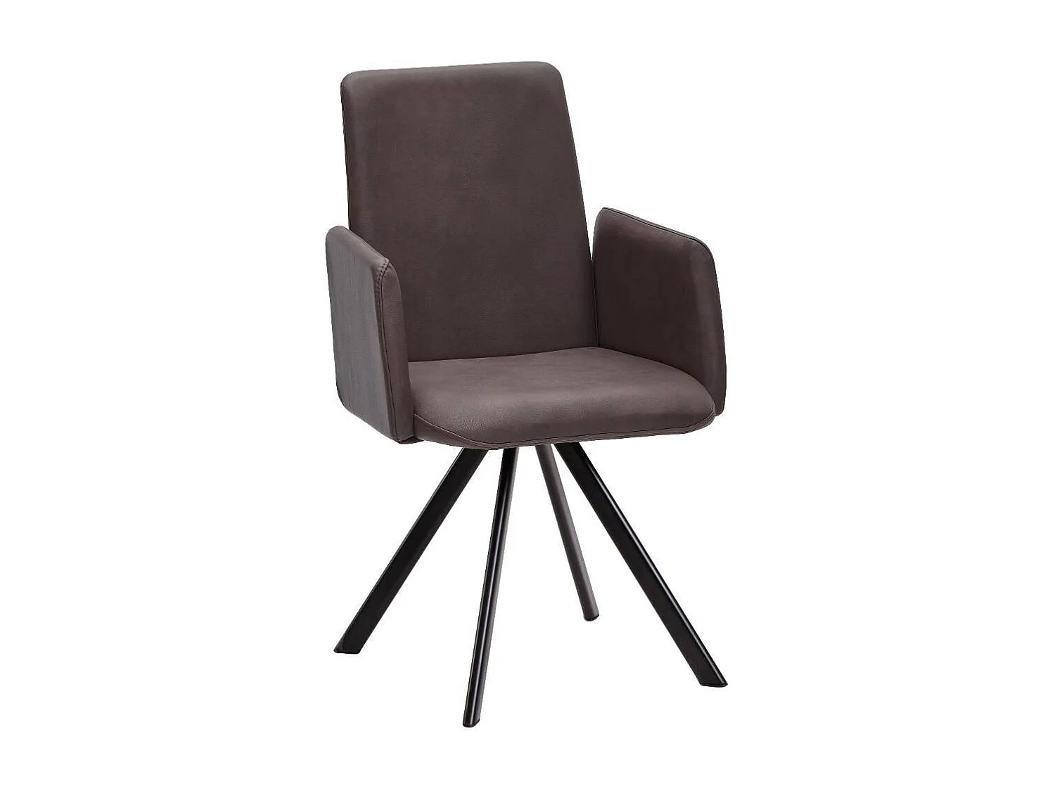 Esszimmerstuhl Armlehnstuhl aus Metall und Microfaser