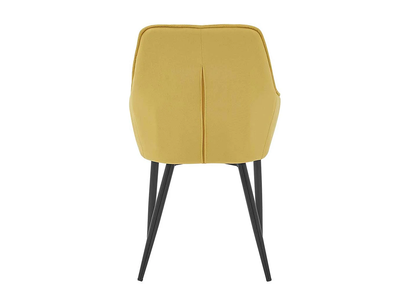 Polster Armlehnstuhl in Gelb und Schwarz Gestell aus Metall