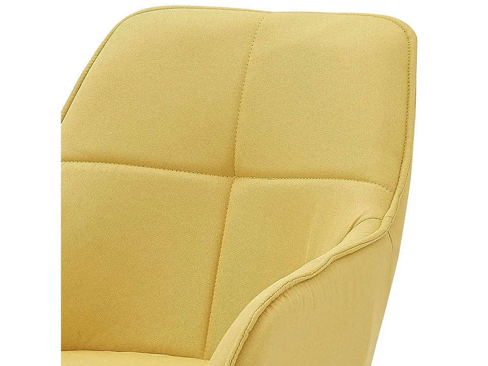 Polster Armlehnstuhl in Gelb und Schwarz Gestell aus Metall