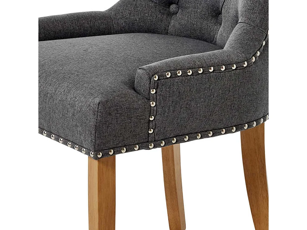 Esstischstuhl Stuhl in Grau und Eichefarben