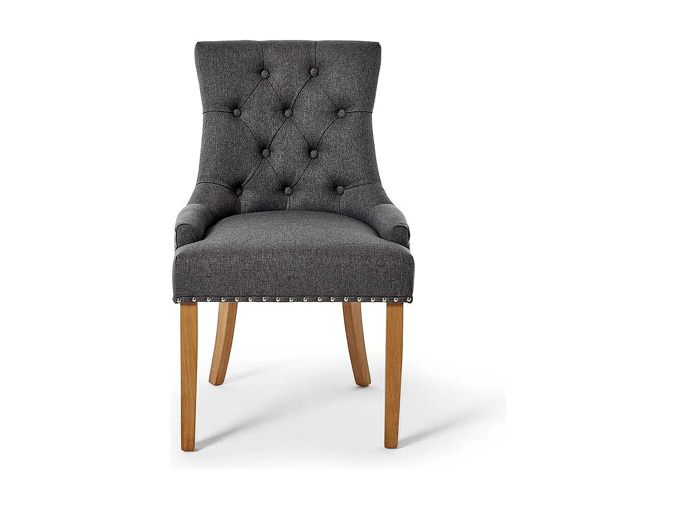 Esstischstuhl Stuhl in Grau und Eichefarben