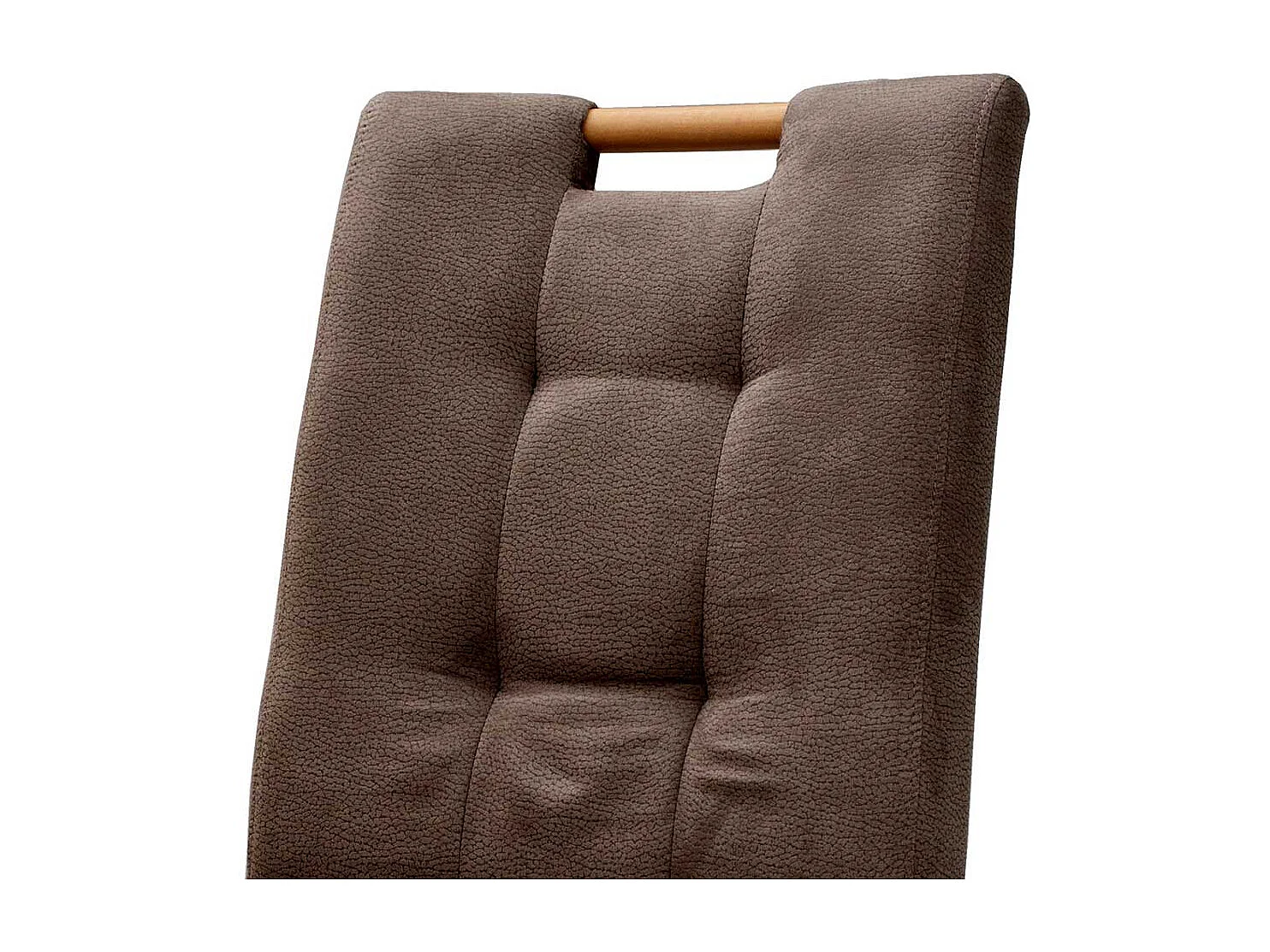 Gepolsterter Stuhl in Taupe Gestell aus Buche Massivholz (2er Set)