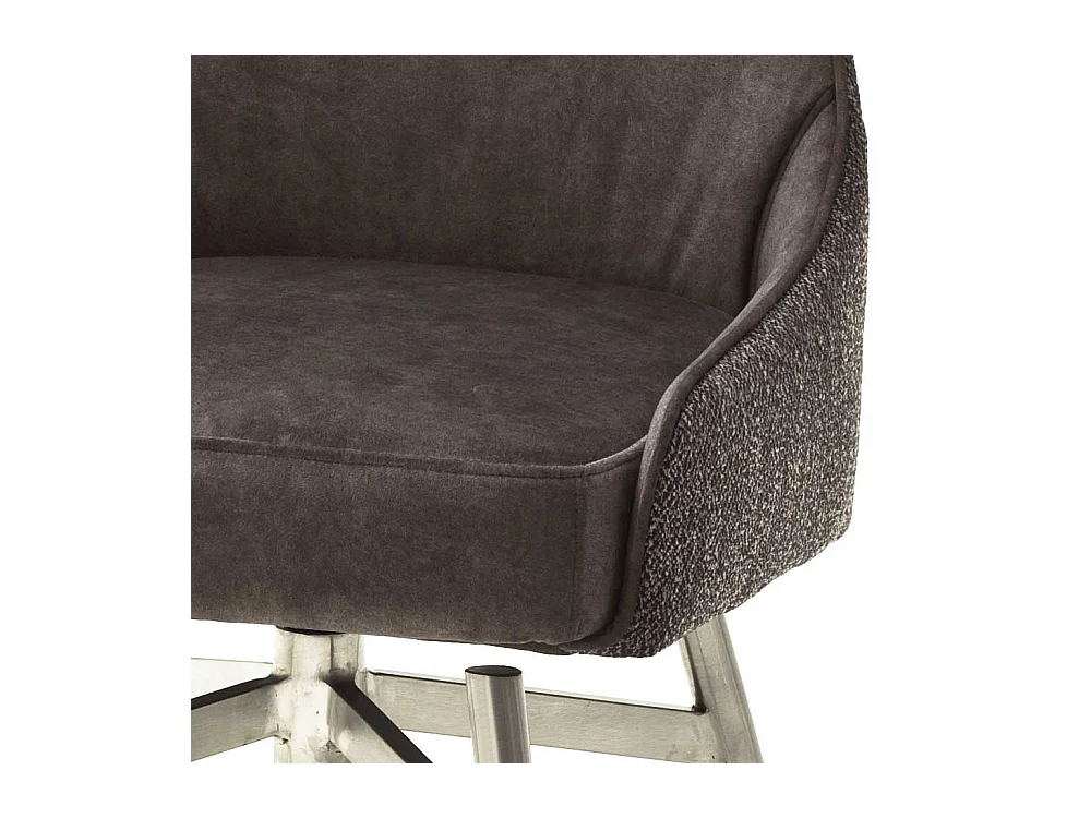 Esszimmer St�hle in Hellbraun Stoff Edelstahl (2er Set)