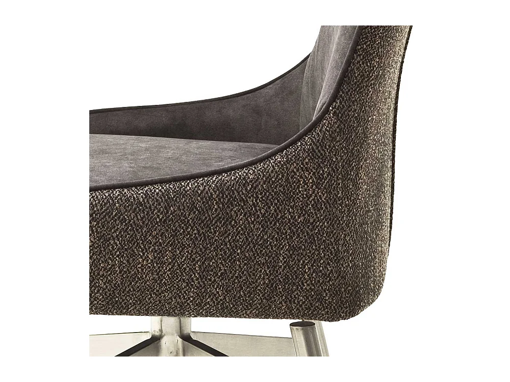 Esszimmer St�hle in Hellbraun Stoff Edelstahl (2er Set)