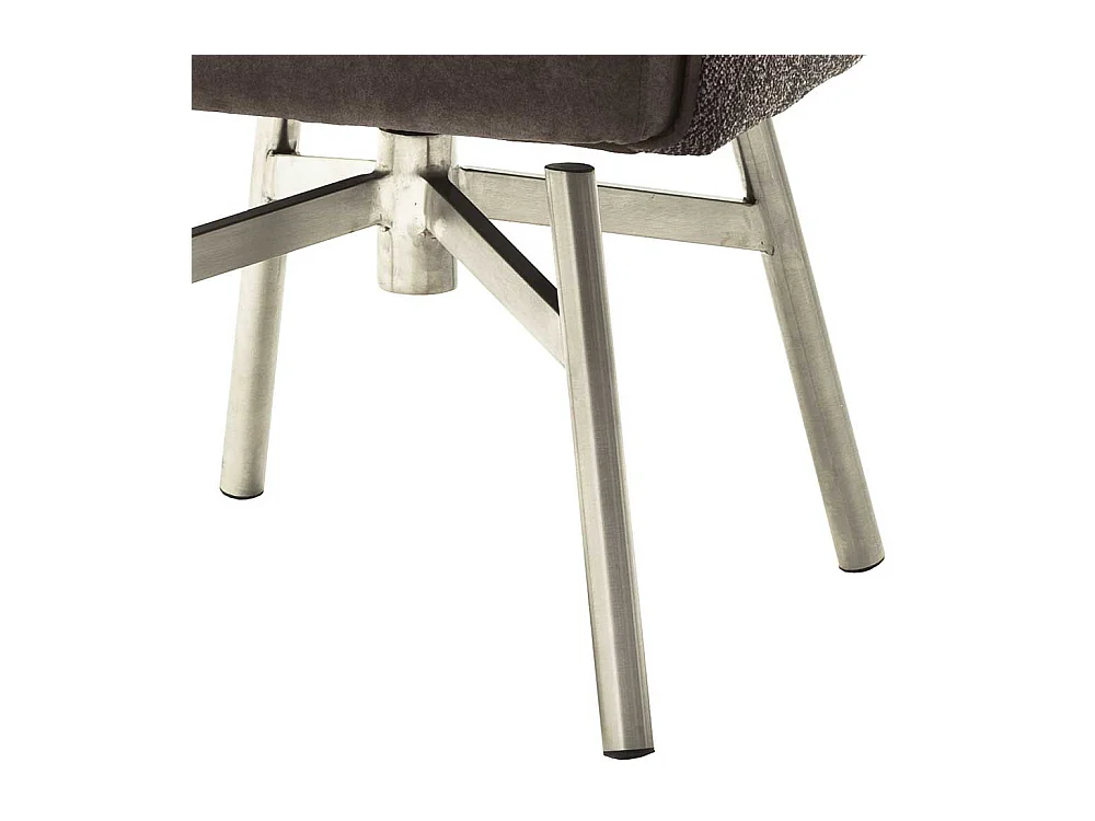 Esszimmer St�hle in Hellbraun Stoff Edelstahl (2er Set)