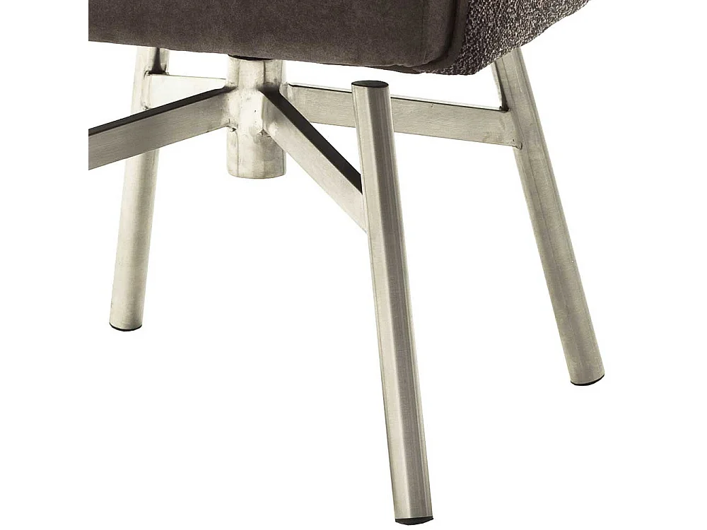 Esszimmer St�hle in Hellbraun Stoff Edelstahl (2er Set)