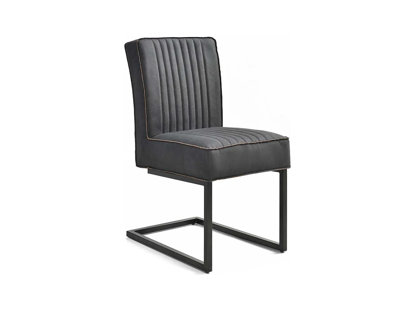 Freischwinger Stühle in Anthrazit Microfaser modern (2er Set)