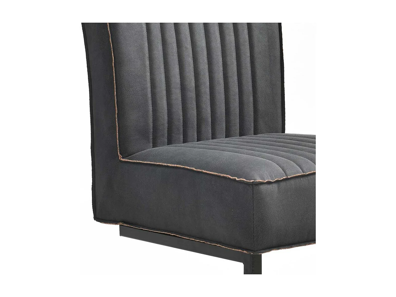 Freischwinger Stühle in Anthrazit Microfaser modern (2er Set)