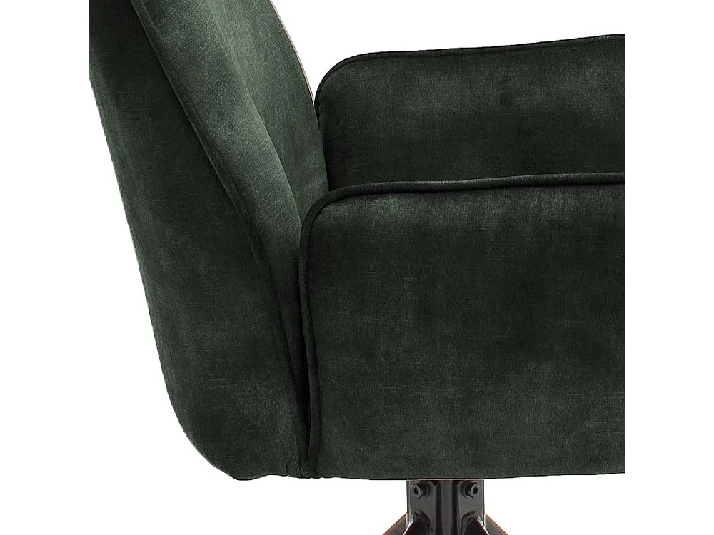 Drehbare Armlehner in Oliv Grün Velours Metallgestell schwarz (2er Set)