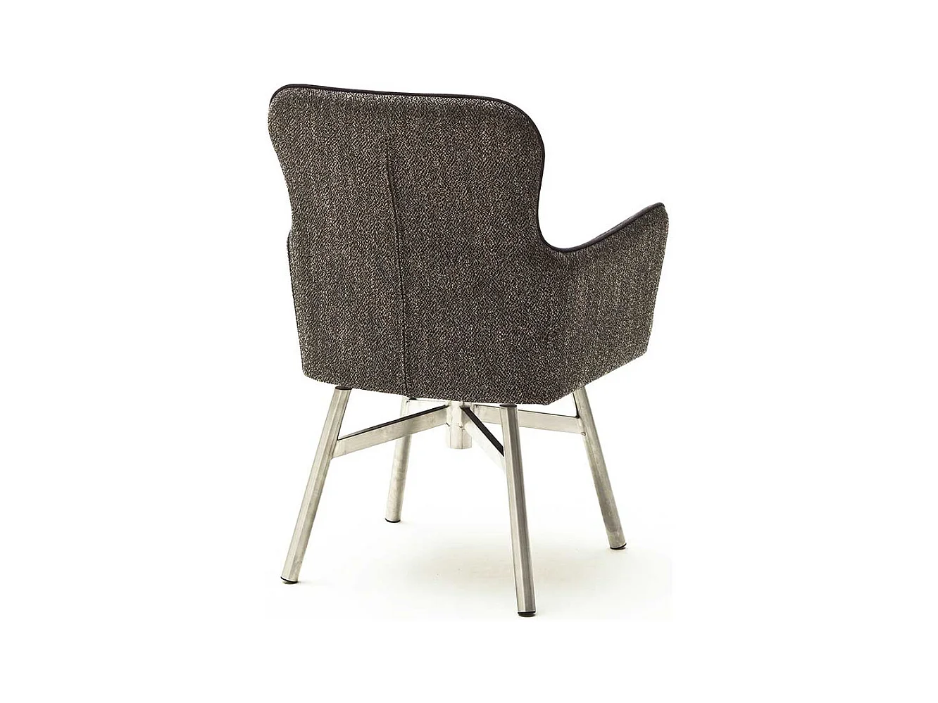 Armlehnenst�hle in Hellbraun Velours drehbar (2er Set)