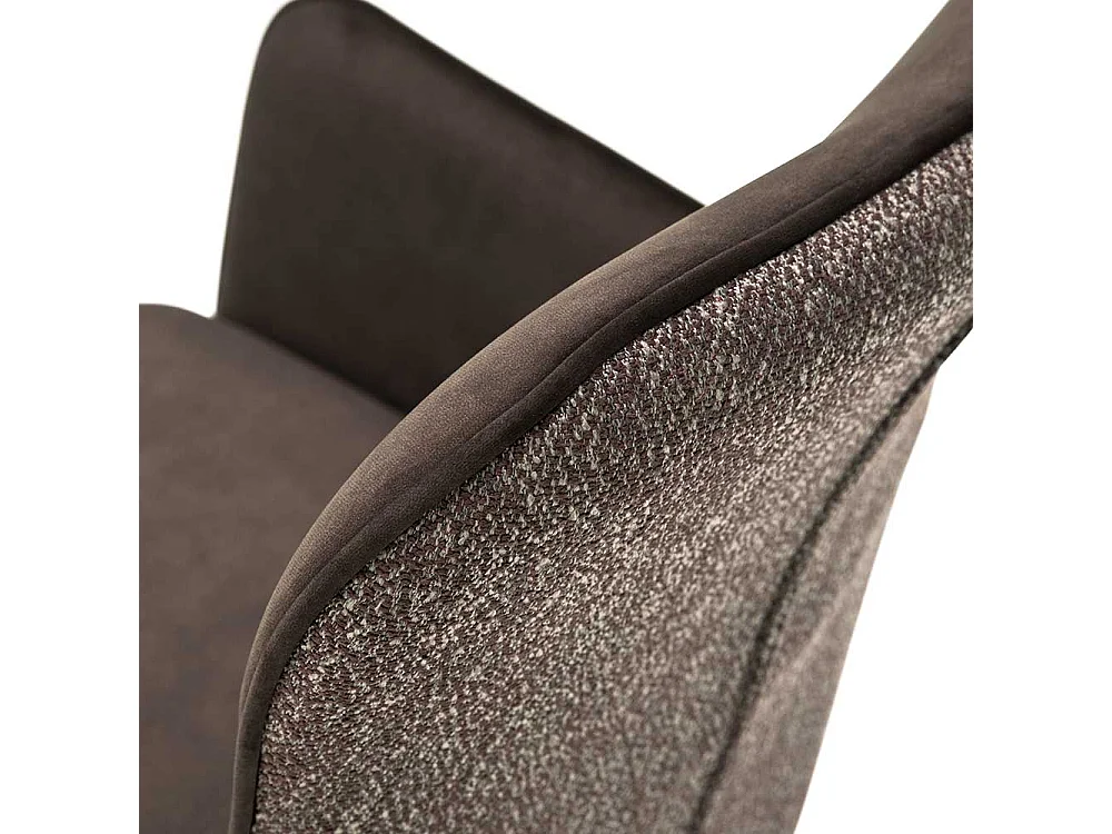 Armlehnenst�hle in Hellbraun Velours drehbar (2er Set)