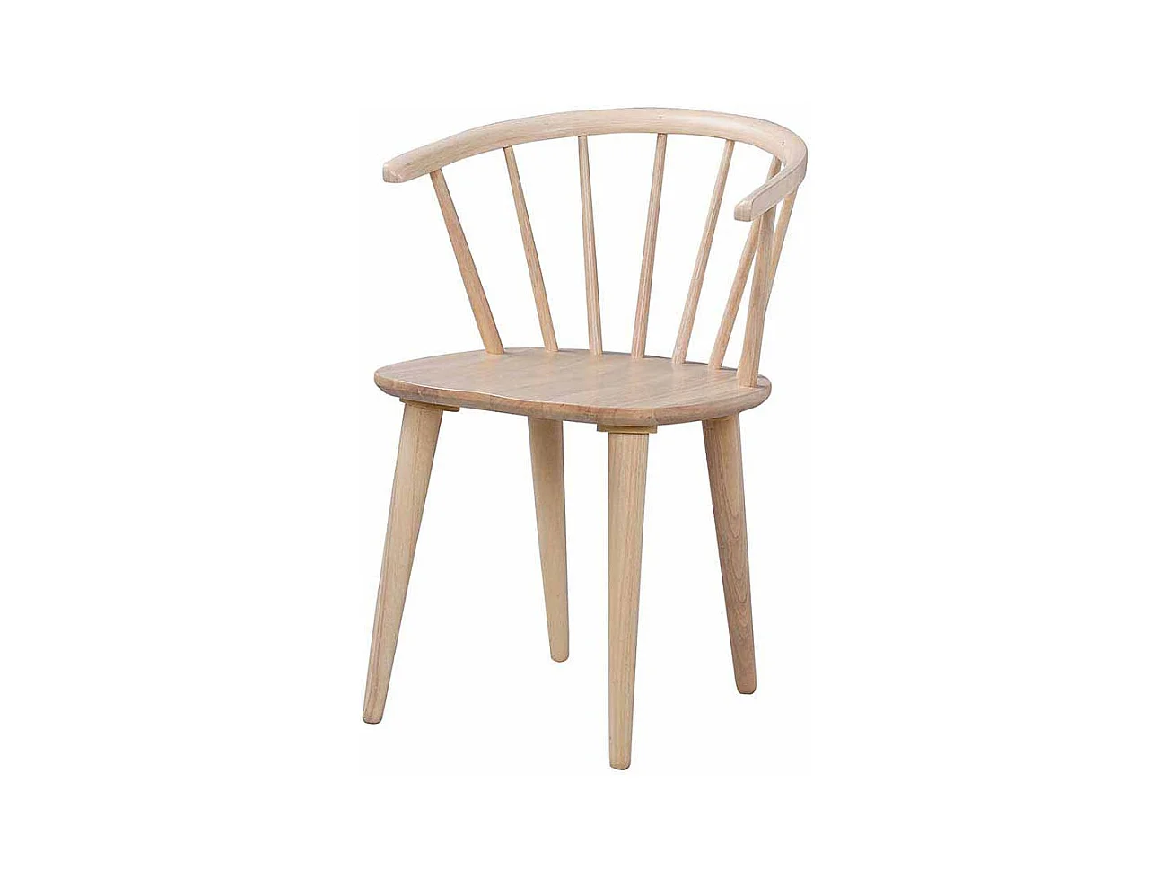 Esszimmerstuhl aus Holz massiv White Wash (2er Set)