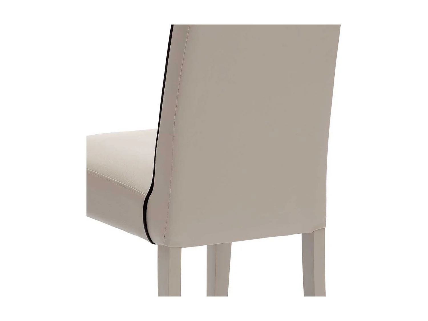 Esszimmerstuhl in Creme Kunstleder Buche Massivholz (2er Set)