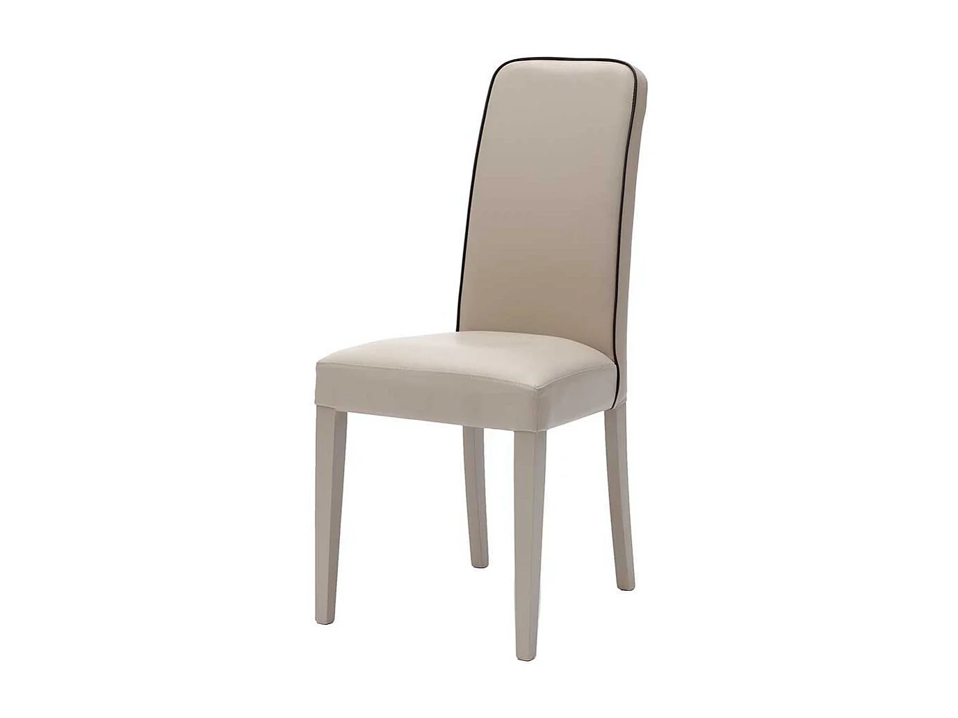 Esszimmerstuhl in Creme Kunstleder Buche Massivholz (2er Set)