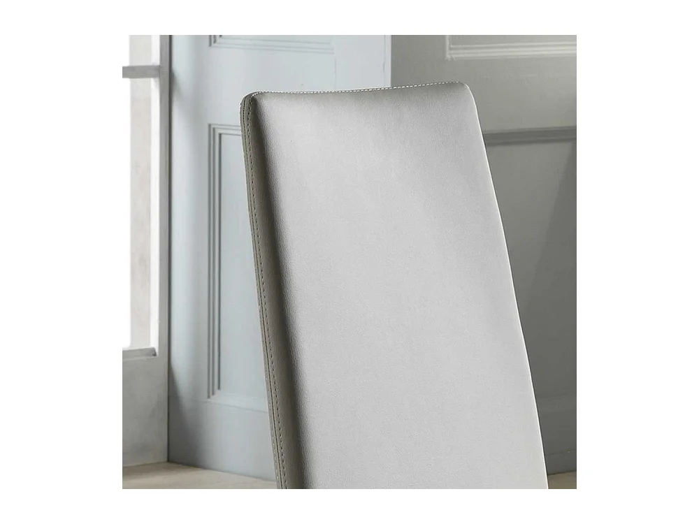 Stuhl Set in Grau Kunstleder (4er Set)