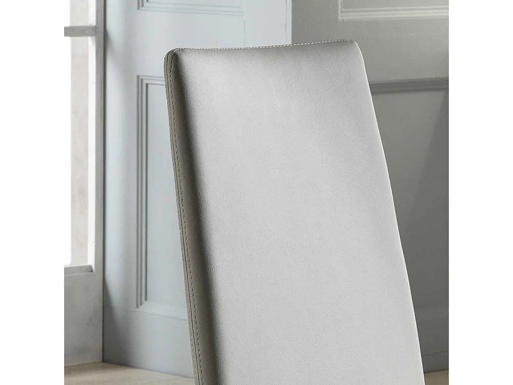 Stuhl Set in Grau Kunstleder (4er Set)