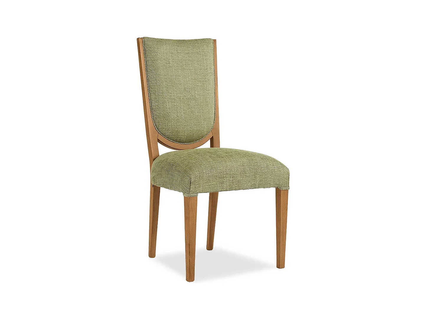 Polsterstuhl Hochlehner im klassischen Stil Oliv Grün und Buche