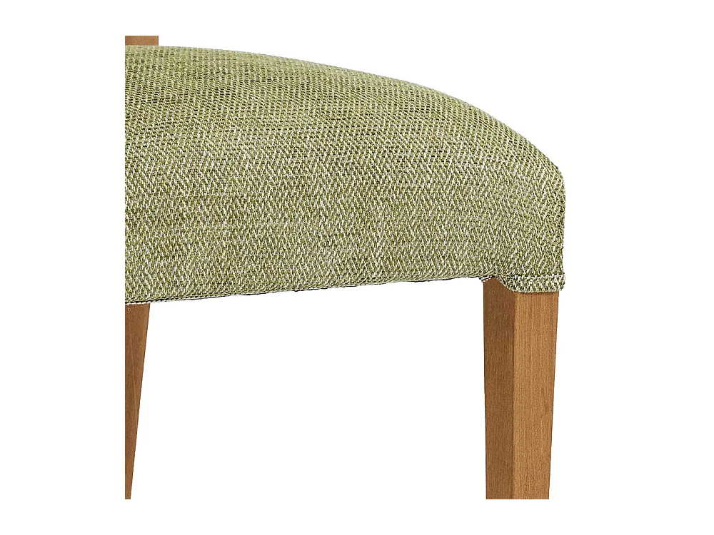 Polsterstuhl Hochlehner im klassischen Stil Oliv Grün und Buche