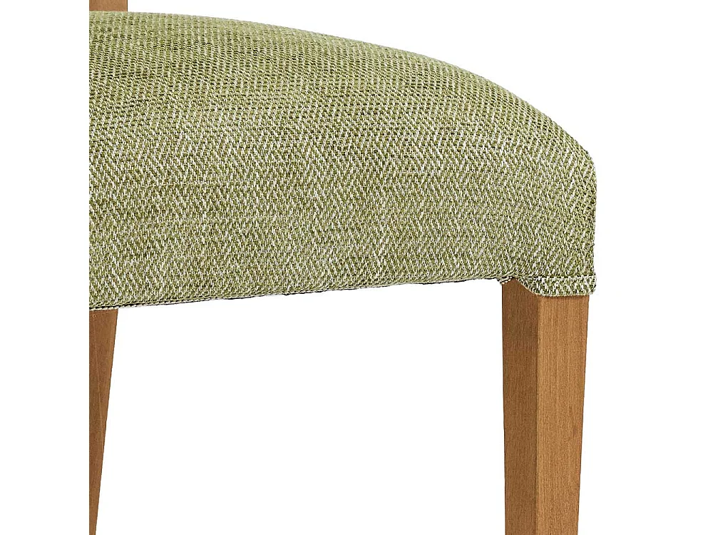 Polsterstuhl Hochlehner im klassischen Stil Oliv Grün und Buche